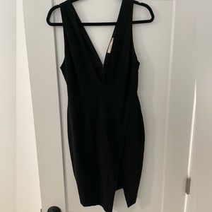 Black suede dress
